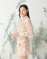 Rosette Draped Skirt
