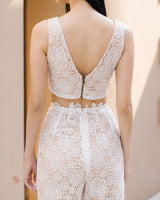 Frost lace cropped top