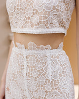 Frost lace cropped top