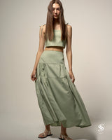 Navona maxi tier skirt