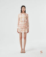 Rosette Draped Skirt