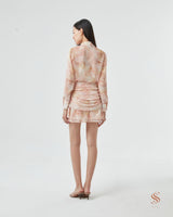 Rosette Draped Skirt