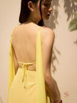 Solina open back maxi dress