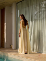 Solina open back maxi dress