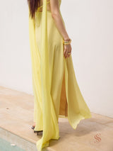 Solina open back maxi dress