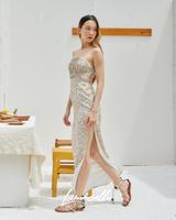 Sparkling spritz pleated dress