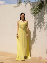 Solina open back maxi dress
