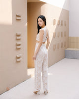 Frost lace cropped top