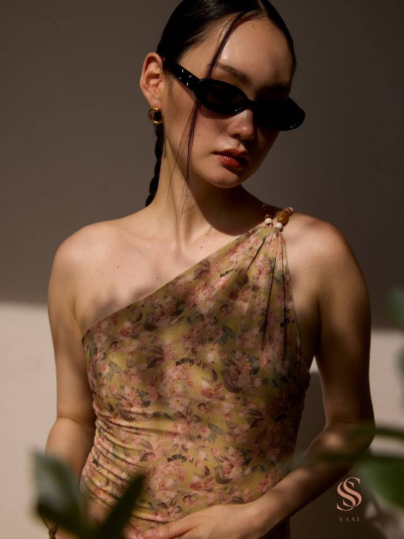 Estela one shoulder maxi dress