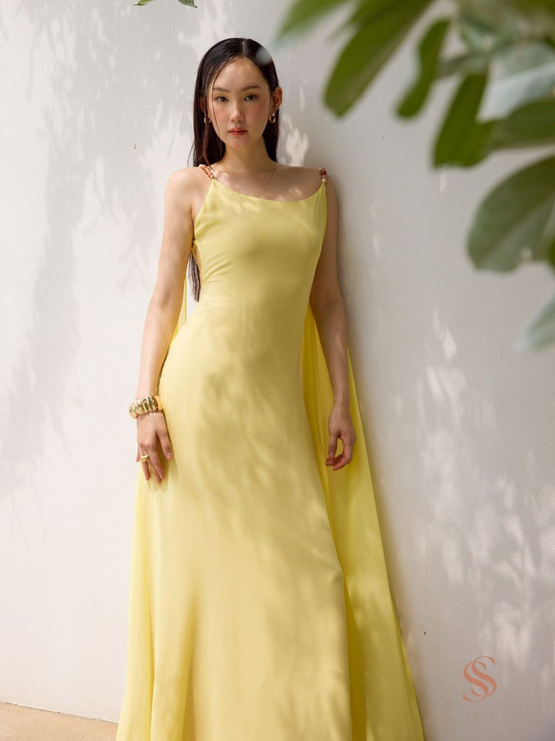 Solina open back maxi dress