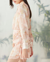 Rosette Draped Skirt