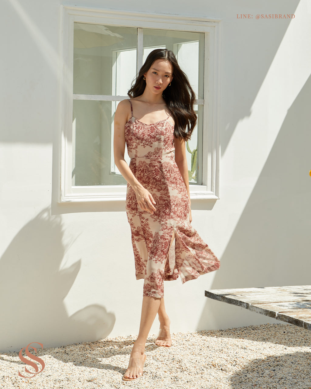 Urban Outfitters April Tie Back Midi Slip Dress Urban Outfitters