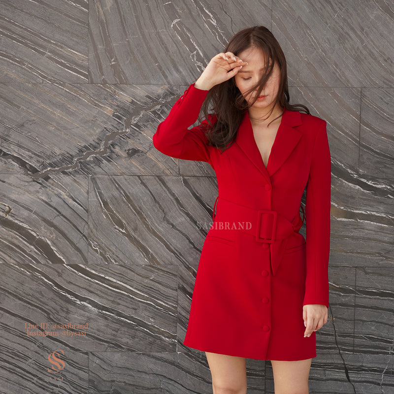 SPECIAL CNY20 RED SUIT DRESS