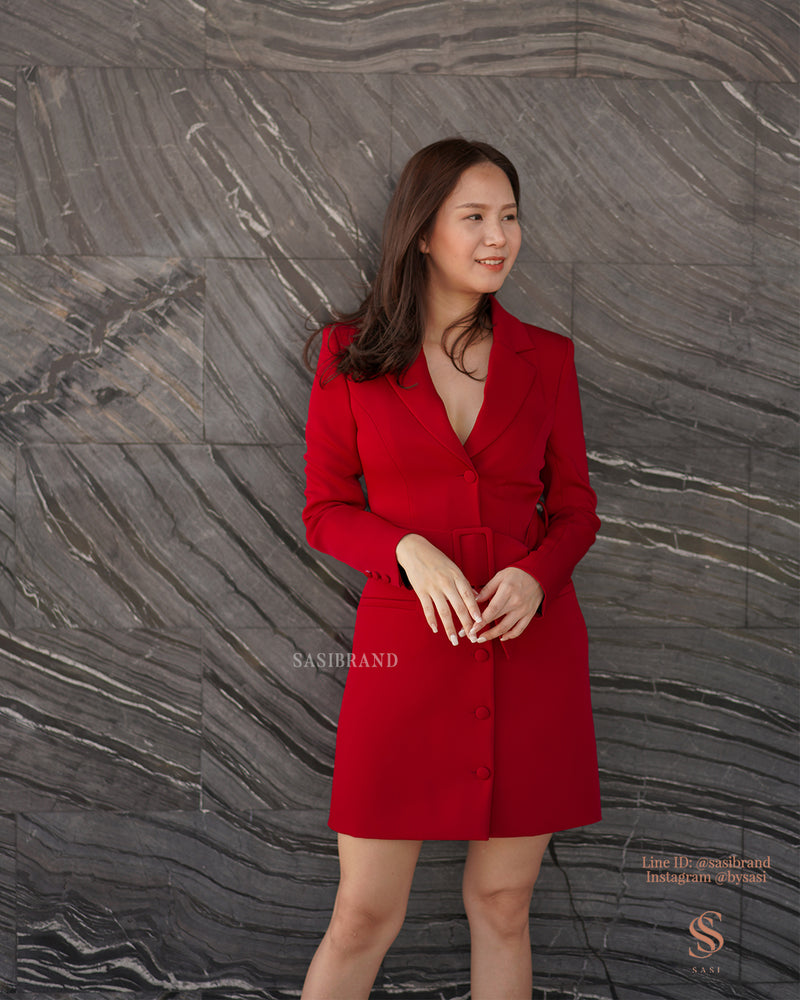 SPECIAL CNY20 RED SUIT DRESS