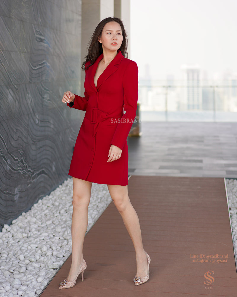 SPECIAL CNY20 RED SUIT DRESS