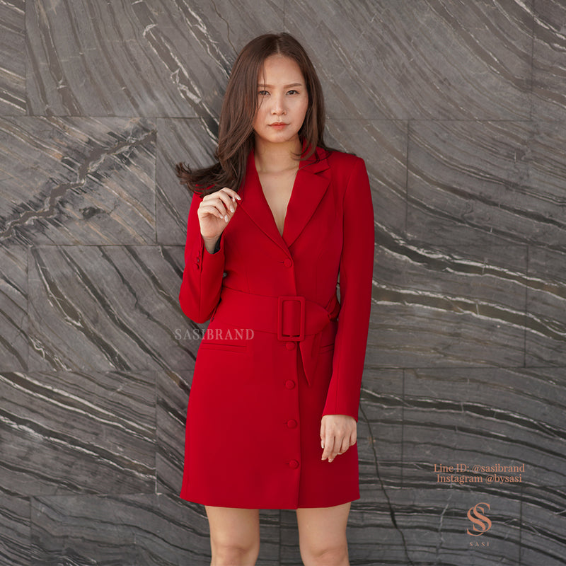 SPECIAL CNY20 RED SUIT DRESS